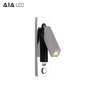 China Modern usb led bed wall light IP20 led wall bedside light 3W led headboard wall lights on sale