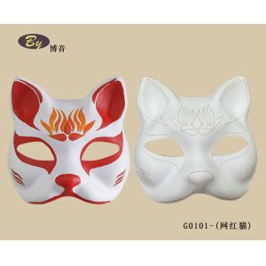 Cheap Protective Existing Mold Biodegradable Paper Pulp Molded Cat Face Mask with Original Color for sale