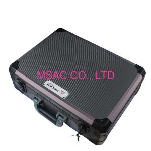 Cheap Gray Lockable Aluminum Tool Case ABS With Aluminum Frame L 450 X W 330 X H 145mm for sale