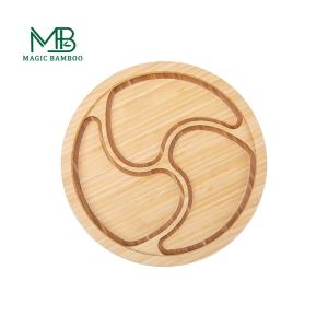 Supply Eco-Friendly Bamboo Baby Plate Modern Style Mushroom Shape with Silicone