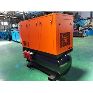 20 Hp Screw Compact Air Compressor Variable Speed Tank Mounted