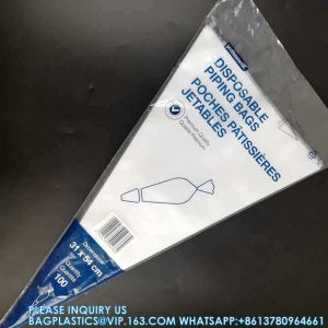 China Food Grade Recycle Biodegradable Pastry bags, Piping Bags For Cake Decoration Triangular Shape Cellophane Bag on sale