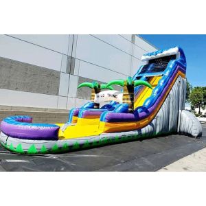 Custom Design Inflatable Water Slide With LED Light For Rental Business