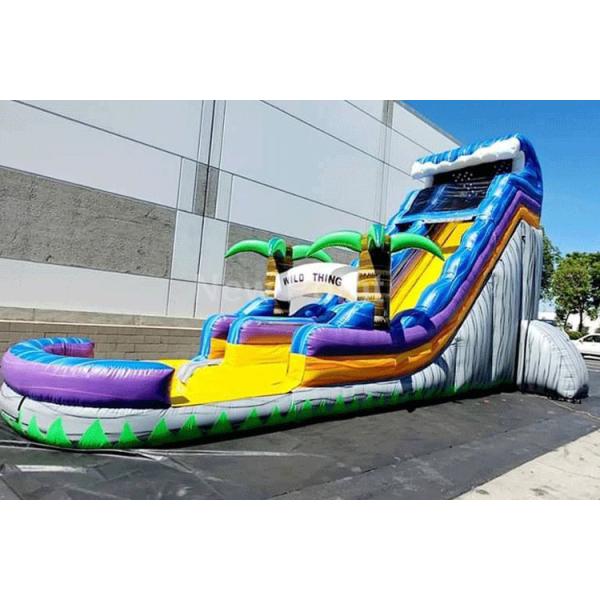 Custom Design Inflatable Water Slide With LED Light For Rental Business