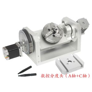 CNC Router 4th 5th A Axis Rotary Table Dividing Head Nema 23 Stepper Motor