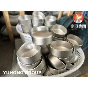 A403 WP316L BUTT WELD CAP STAINLESS STEEL FITTING SANDBLASTED SURFACE