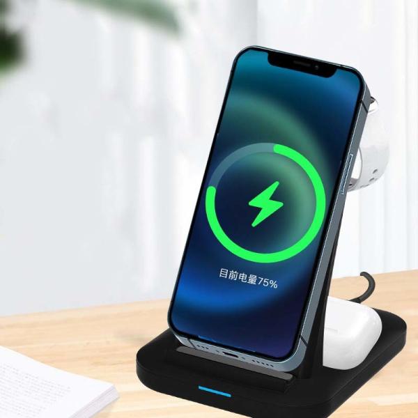 Quality 3 In 1 Nonslip Wireless Charger Dock , Multifunctional Charging Stand For Phone wholesale