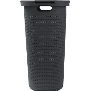 Slim Plastic Laundry Hamper H57cm Large Plastic Laundry Basket With Lid