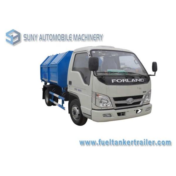 Quality Foton 3 - 4m3 4x2 Diesel Arm Hook Garbage Trucks 2 Axles 103hp wholesale