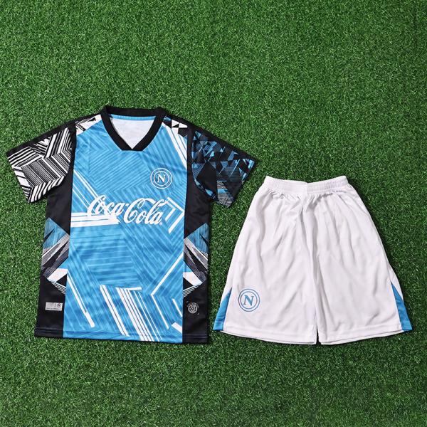 Quality 2024-2025 Napoli Children Training Uniforms Football Jerseys Support Group Customization wholesale