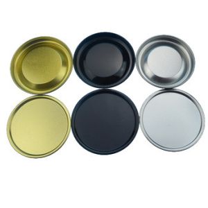 China Cylinder Cardboard Tube 154 Mm Embossed Tinplate Lid on sale