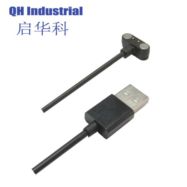 2Pin T Shape Water proof LED Strip Smart Watch Smartphone Smart band Cellphone Magnetic Pogo Pin Cable Connector