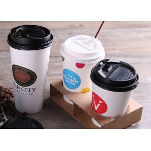 Custom Printed Single Wall Paper Cups For Cold Drinking With Plastic Lids