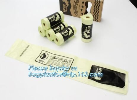 COMPOSTABLE BPI CERTIFIED, fabric Dog Waste Poop bags Holder/ pet Poop Bag Dispenser with Carabiner Clip and waste bagS