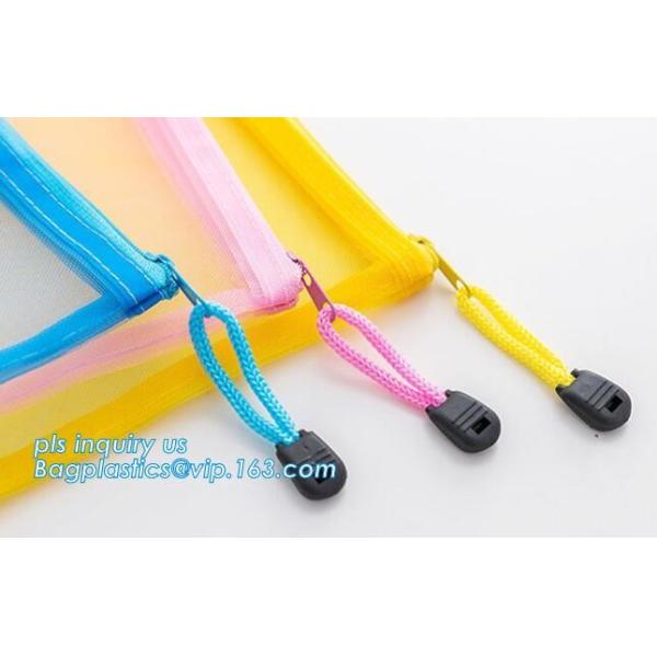 Quality mesh file bag A4 paper bag dictionery bag for student and office, mesh document bag with zipper for documents and receip wholesale