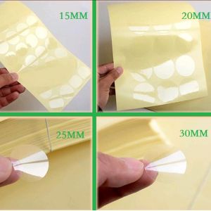 Low Tack Adhesive Self Adhesive Stickers Clear Round Labels