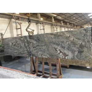 Polished Bookmatched Stone Slabs , Hard White Grey Polished Granite Slabs