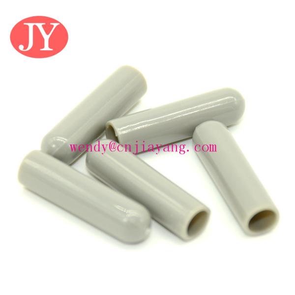 plastic glossy black color plastic shoelace head end cap shoelace tips