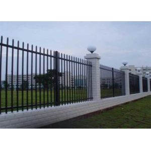 Highway Black Tubular Fencing 1.2x2.0m Metal Picket Fence Panels