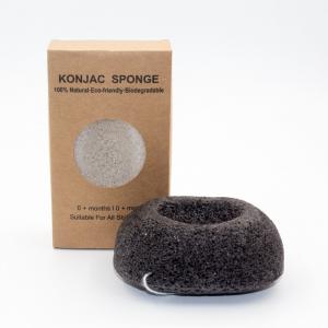 Cheap Anti Bacterial Charcoal Konjac Sponge Face Exfoliating Donut Bath Sponge for sale