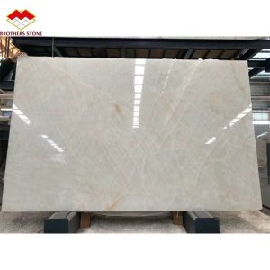 Modern Ice Jade Snow White Ice Onyx Stone Translucent Cristallo Quartzite Marble Slab