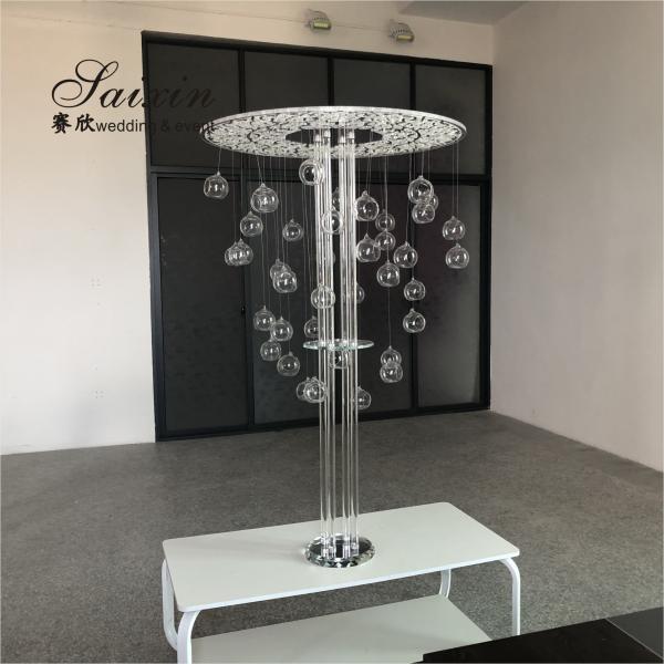 New Design Gorgeous Tables clear acrylic laser cut rectangle pedestal candle