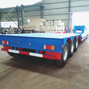 China Equipment Transport RGN Lowboy 80T Gooseneck Drop Deck Trailer on sale