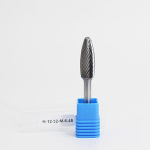 SH Flame Shape Best Carbide Burr for Steel Single Cut 6mm Shank Grade YG6/YG8