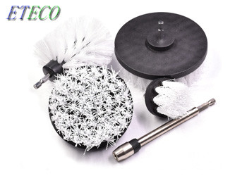 Quality Bathroom Drill Scrub Brush White Long Bristle Tile And Grout Effortless wholesale