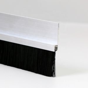 Flexible Window Door Metal Brush Seal Strip Nylon Bristles Weatherstripping