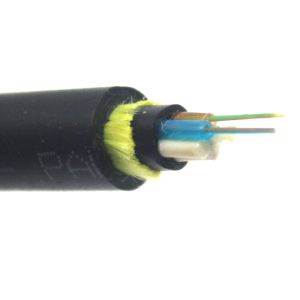 China 24 48 96 Core 80m 120m Span ADSS Fiber Optic Cable with Central Strength Member FRP on sale
