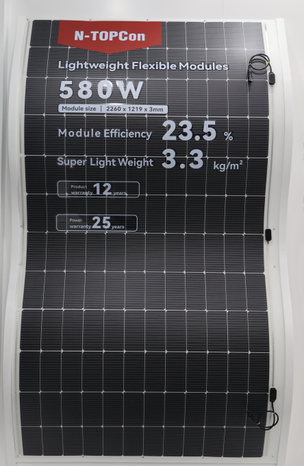 Factory Roof Light Weight Solar Panel Easy Install Flexible Solar Modules 7.44