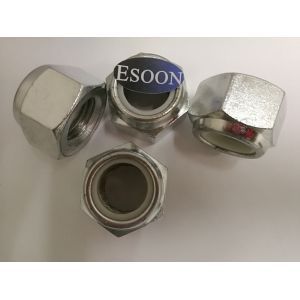 Hexagon nuts with polyamide thread lock thin type, DIN 985,Zinc Plated surface,M3~M56