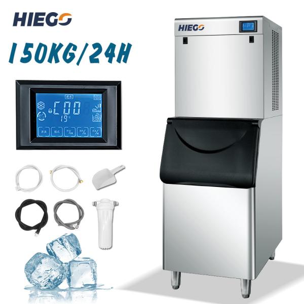 Quality Ice Machine 150KG/24H Cube Ice Maker Machine Full-Automatic Ice Bin Maker wholesale