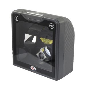 Black Omnidirectional Laser Barcode Scanner 5 Mil Optical Resolution 32 Bit CPU