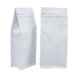 Resealable Recycle Coffee Bean Flat Bottom Gusset Bags