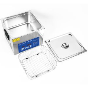 15L Industrial Ultrasonic Cleaner 360W Heater Timer Digital Control Stainless