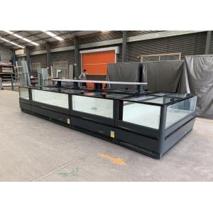 -22 Degree Frozen Fish Meat Display Merchandiser Plug-In Island Freezer For