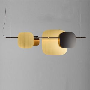 Square Geometric Splicing LED Pendant Light Modern Iron Spray Paint