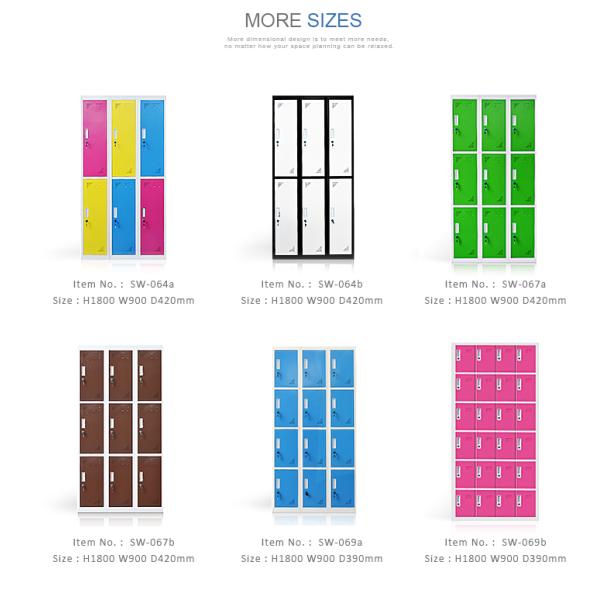 New design colourful steel durable cabinet children clothes storage portable bedroom wardrobe