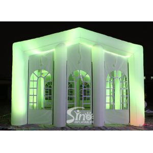 12x6m big blow up inflatable wedding party tent with LED light, movable doors N