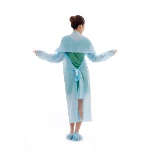 Hygienic L XL CPE Disposable Gown With Thumb Cuffs