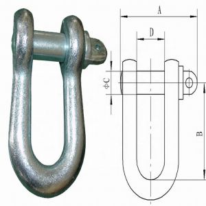 Steel Pilot Wire High Strength Galvanized Shackle For Construction Works In