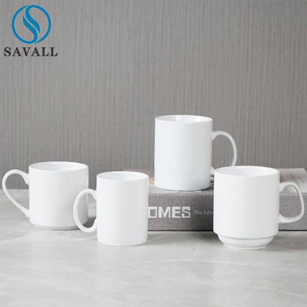 Quality Craftsman White Porcelain Mug 11cm*8.8cm*8.2cm wholesale
