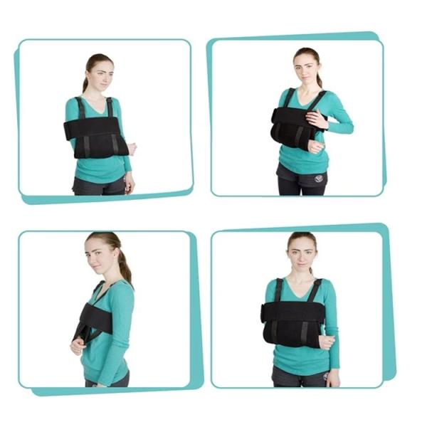 Orthopedics Shoulder Support Brace Postoperative Arm Sling Breathable Black Color