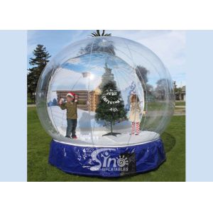 3 meters transparent human giant inflatable Christmas snow globe for festival
