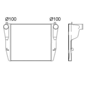 Twin Turbo Diesel Peterbilt Truck Intercooler , Water To Air Intercooler