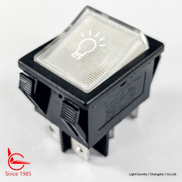 Quality Good Quality White Light ON-OFF Rocker Switch for PLC Control Panel, 32*25mm, VDE, TUV, UL wholesale