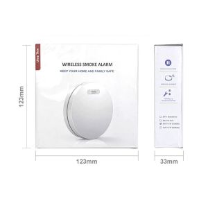 Wireless Interconnected Smoke Alarm Detector Replaceable Battery Photoelectric