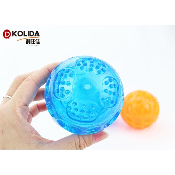 Quality Flasing Floats Bright TPR Bouncy Pet Toys Light Up Dog Ball Orange / Blue wholesale